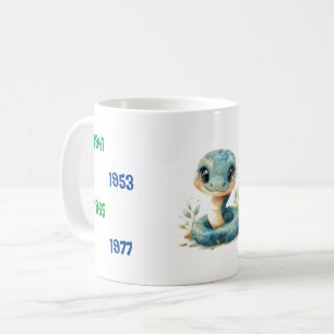 Taza De Café Años chinos de la serpiente 1941 a 2025