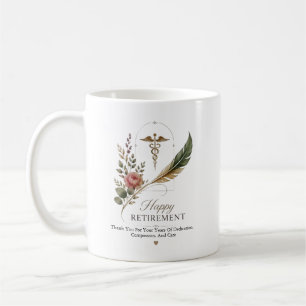Taza De Café Años de cuidado en la jubilación personalizada del