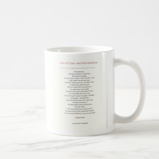 Taza De Café Años de rasgones y de determinación (Derecha)