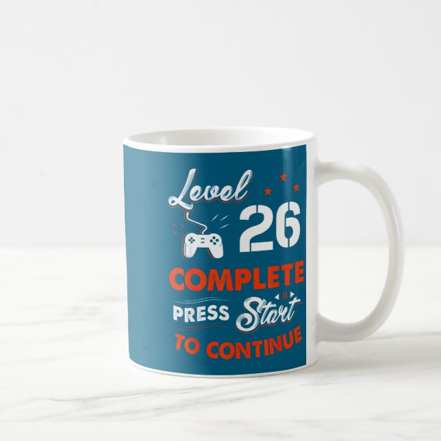 Taza De Café Años Nivel 26 Completar Continuar Cumpleaños (Derecha)