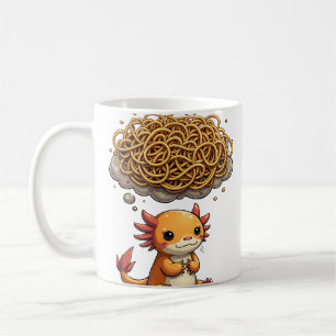 Taza De Café Ansiedad de Introvertido Axolotl Pensativo Arte Di