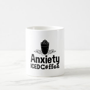 Taza De Café Ansiedad Mental Ansiedad Ice Café Conciencia Ansie