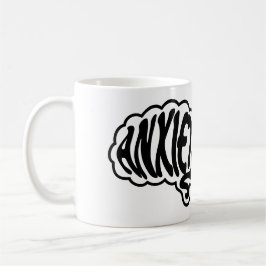 Taza De Café Ansiedad personalizable Cerebro