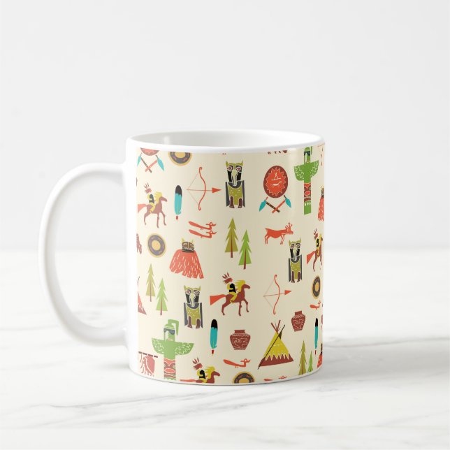 Taza De Café antecedentes con indios estadounidenses (Izquierda)