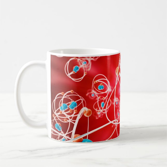 Taza De Café Antecedentes de átomo abstracto, Modelo de química (Izquierda)