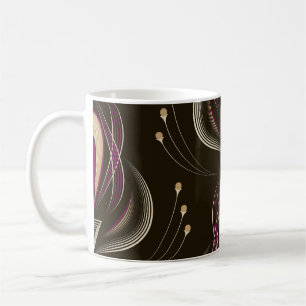 Taza De Café Antecedentes de estilo de la ola floral