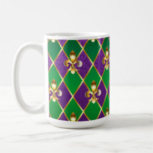 Taza De Café Antecedentes de joyas Mardi Gras