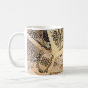 Taza De Café Antecedentes de varios billetes antiguos de Rusia 