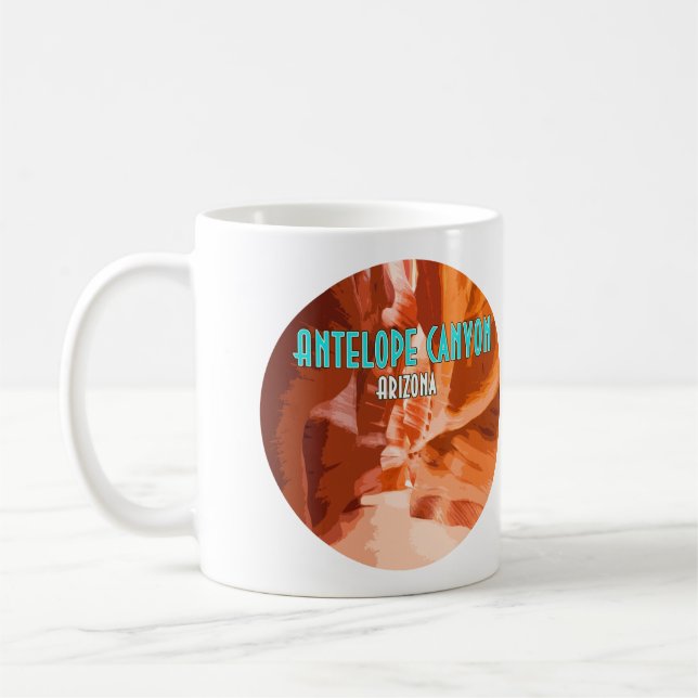 Taza De Café Antelope Canyon Page Arizona Vintage (Izquierda)