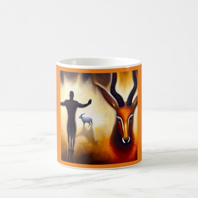 Taza De Café Antelope de animales espirituales 3 (Centro)