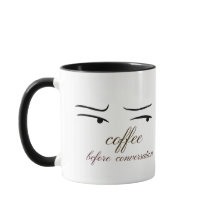 Taza de café antes de la conversación.