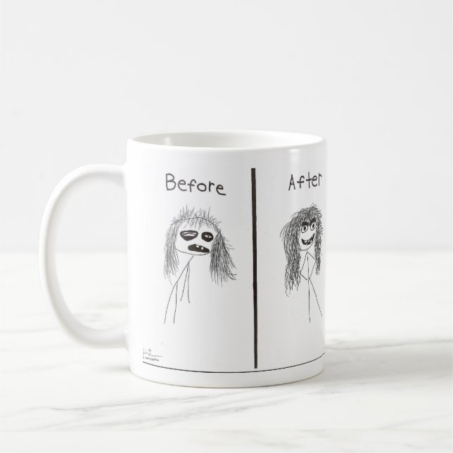 Taza De Café Antes y después (Izquierda)