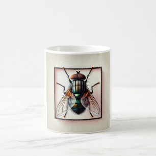 Taza De Café Anthomyiid Fly 190624IREF116 - Watercolor