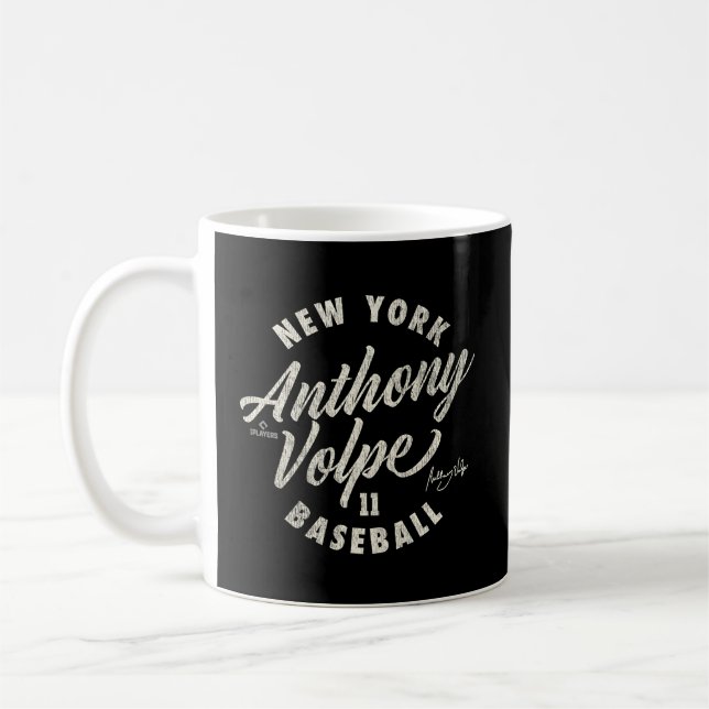 Taza De Café Anthony Volpe New York Blbpa cursiva de béisbol (Izquierda)