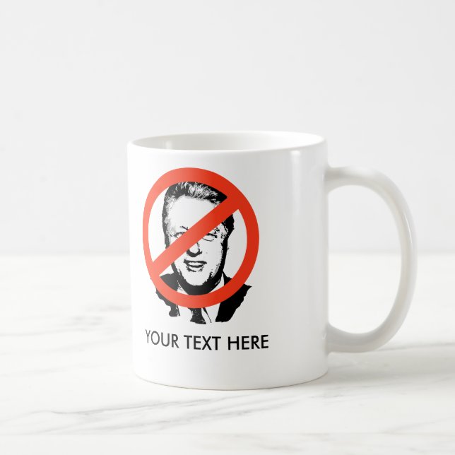 Taza De Café ANTI-CLINTON: Anti-Bill Clinton (Derecha)
