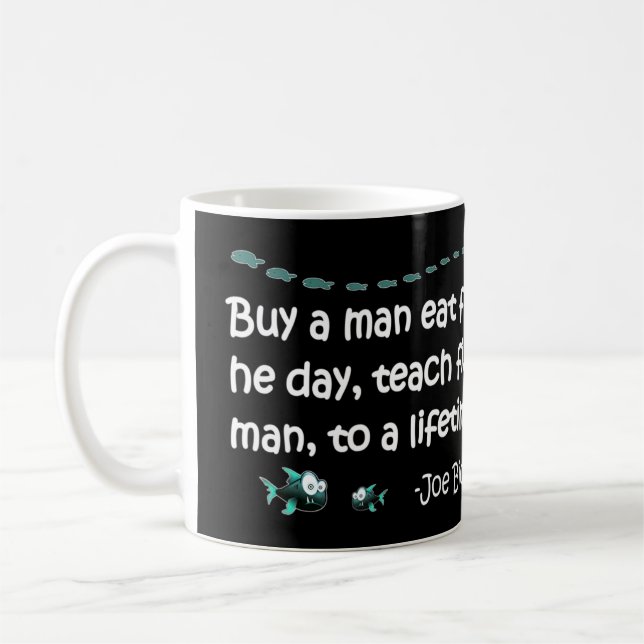 Taza De Café Anti Joe Biden Político Sarcástico Pescador Idiota (Izquierda)