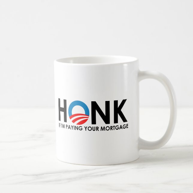 Taza De Café Anti-Obama Bumpersticker - toque la bocina si el (Derecha)