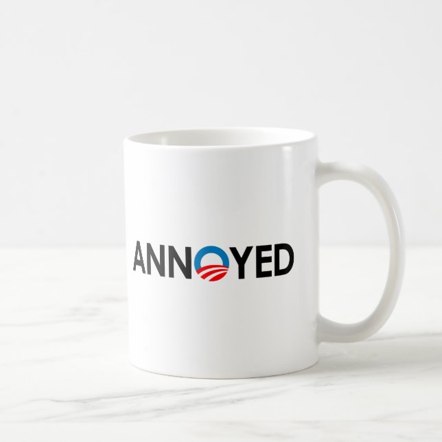 Taza De Café Anti-Obama - negro enfadado (Derecha)