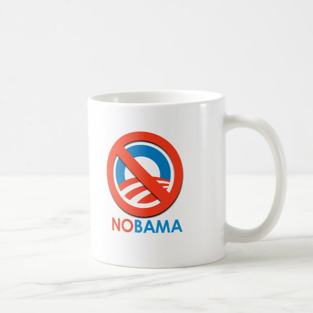 TAZA DE CAFÉ ANTI-OBAMA - NOBAMA (Derecha)