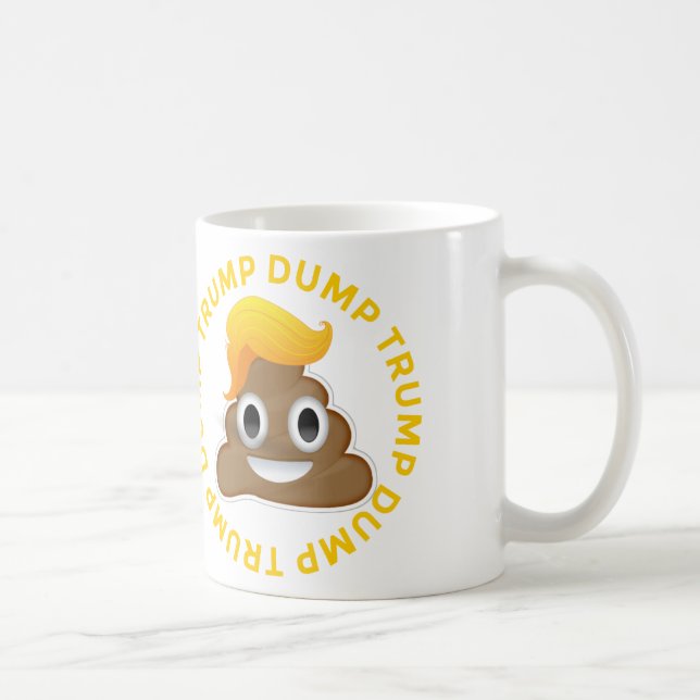 Taza De Café Anti-Triunfo Donald Poo Donal del #DumpTrump del (Derecha)
