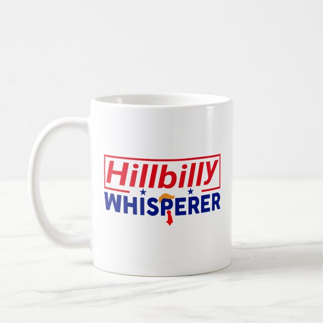 Taza De Café Anti-Trump - Hillbilly Whisperer Parody Coffee Cup (Izquierda)