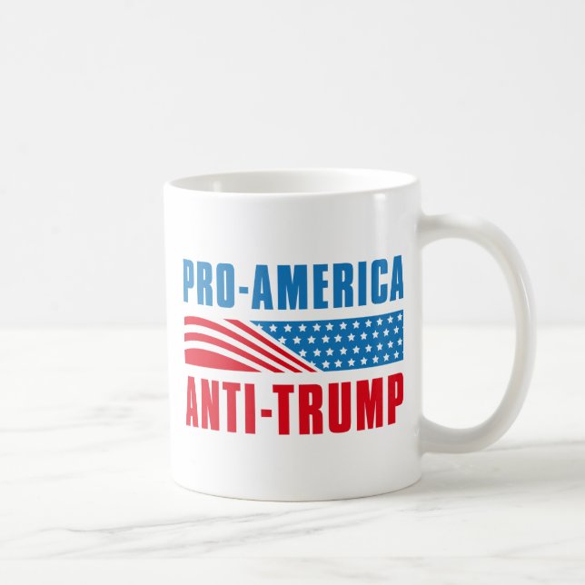 Taza De Café Anti Trump pro-Estados Unidos (Derecha)