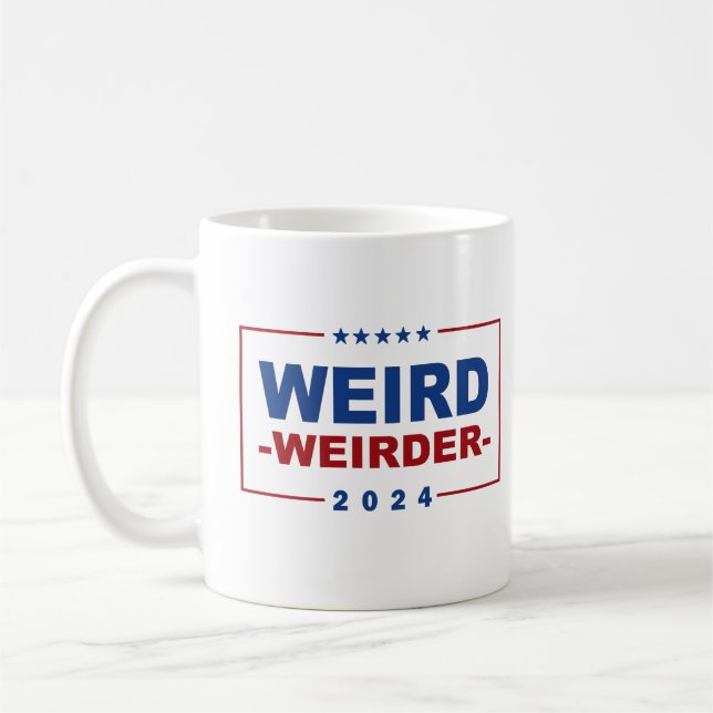 Taza De Café Anti Trump Vance - Extraño 2024 (Izquierda)