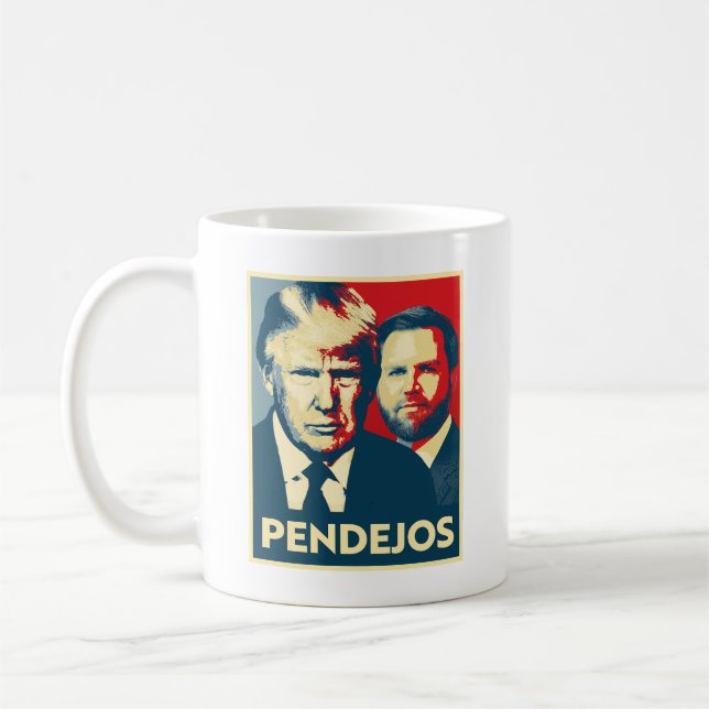 Taza De Café Anti Trump Vance - Pendejos (Izquierda)