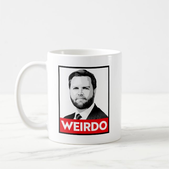 Taza De Café Anti Trump Vance - Weirdo (Izquierda)