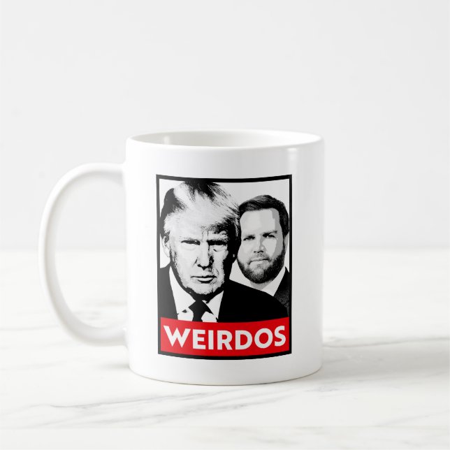 Taza De Café Anti Trump Vance - Weirdos (Izquierda)