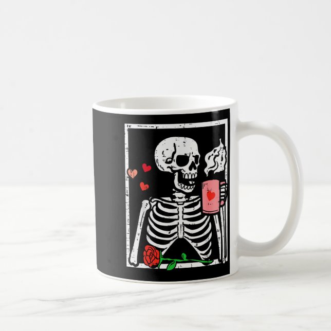 Taza De Café Anti Valentines Day Skeleton Coffee Funny Men Wome (Derecha)