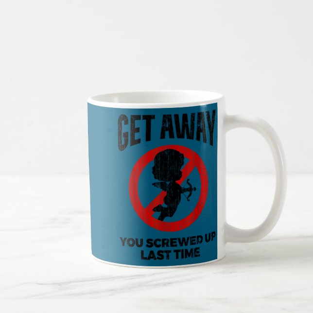 Taza De Café Anti Valentines Sarcastic Cud Quote Funny Gift  (Derecha)