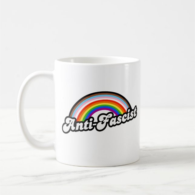 Taza De Café Antifascista LGBTQ+ (Izquierda)