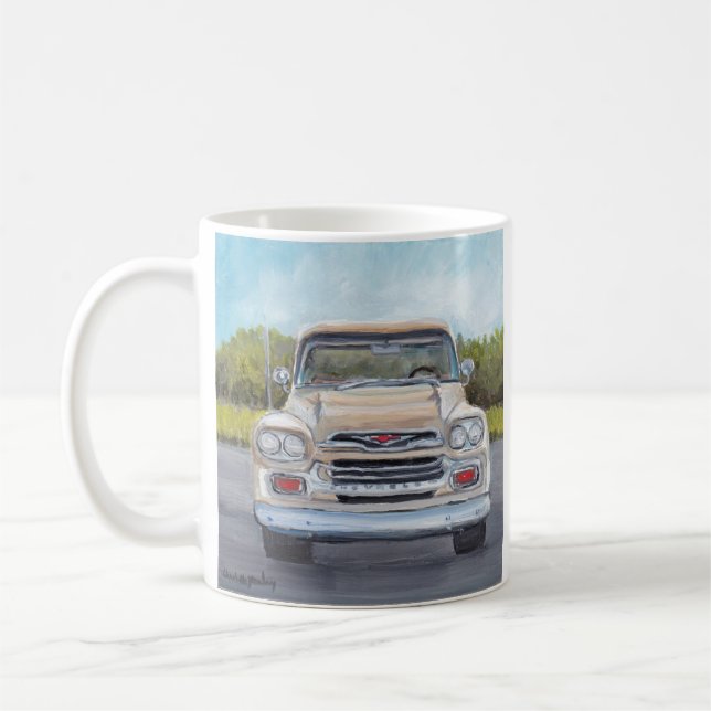 Taza De Café Antigua camioneta Chevy Art Mug del 58 (Izquierda)