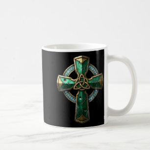 Taza De Café Antigua cruz celta runas patrimonio irlandés Antig