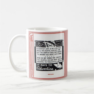 Taza De Café antigua cubierta de cerillas publicitarias Vale la