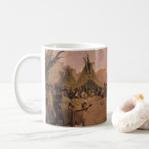 Taza De Café Antigua Danza de la Medicina de los nativos americ