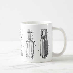 taza de café antigua de las botellas de los 1800s