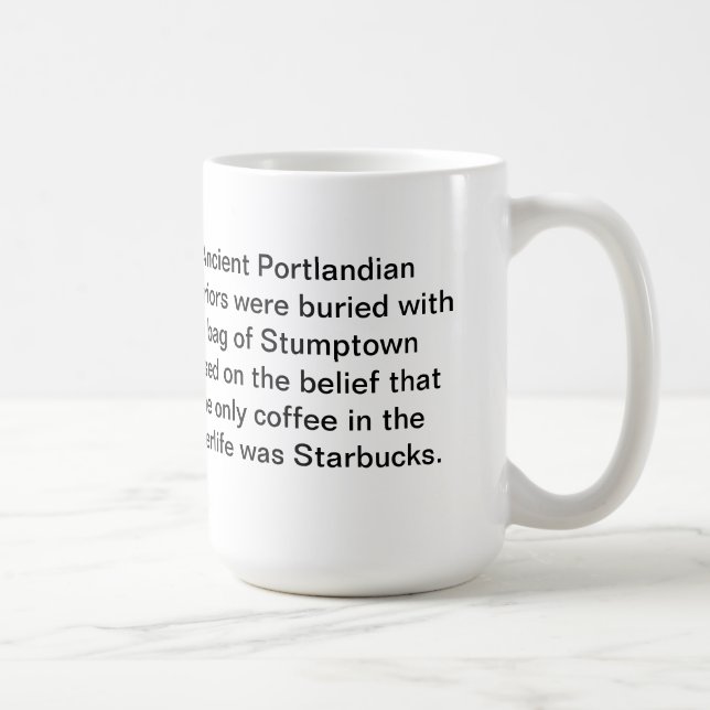 Taza de café antigua de Portland: Entiérreme con (Derecha)