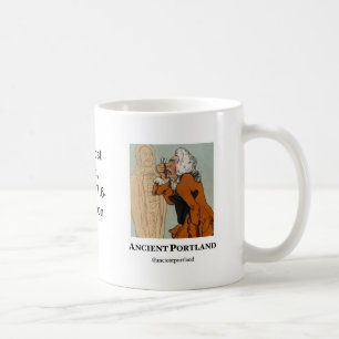 Taza de café antigua de Portland: La virtud es