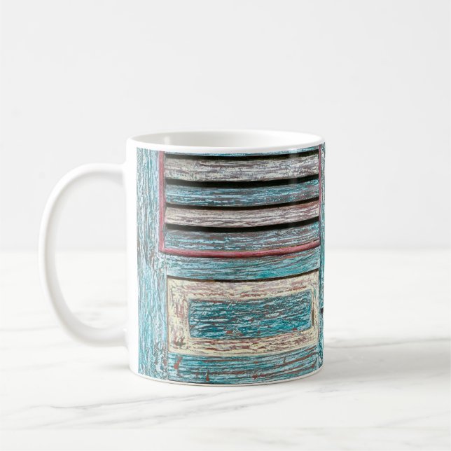 Taza De Café antigua puerta de madera de época (Izquierda)