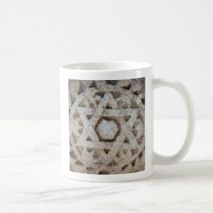 Taza De Café Antigua talla de la estrella de David, Israel
