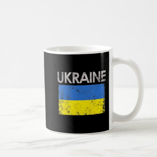 Taza De Café Antigua Ucrania Orgullo de la bandera ucraniana 8 (Derecha)
