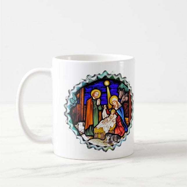 TAZA DE CAFÉ ANTIGUA VENTANA DE NATIVIDAD INGLATERRA (Izquierda)