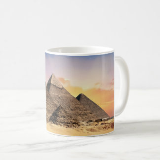 Taza De Café Antiguas Pirámides de Giza al Atardecer - Cerámica