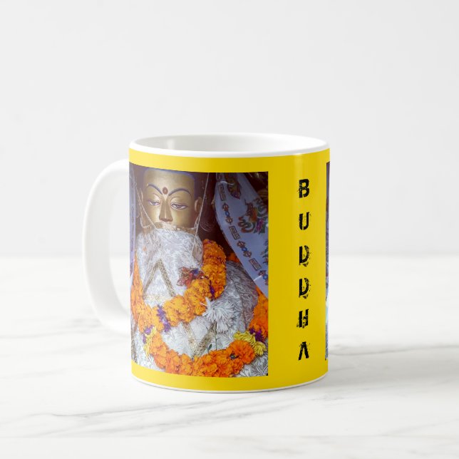 Taza De Café Antiguo Buda, Los Himalayas - Nepal (Gurú) (Anverso izquierdo)