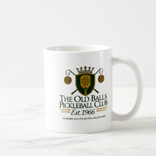Taza De Café Antiguo club de pickleball divertido cumpleaños 60