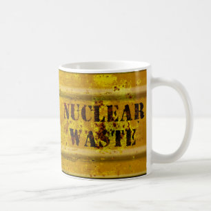 Taza De Café Antiguo contenedor de desechos radiactivos -