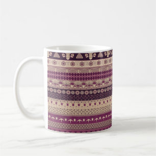 Taza De Café Antiguo patrón tribal homónimo egipcio sin fisuras