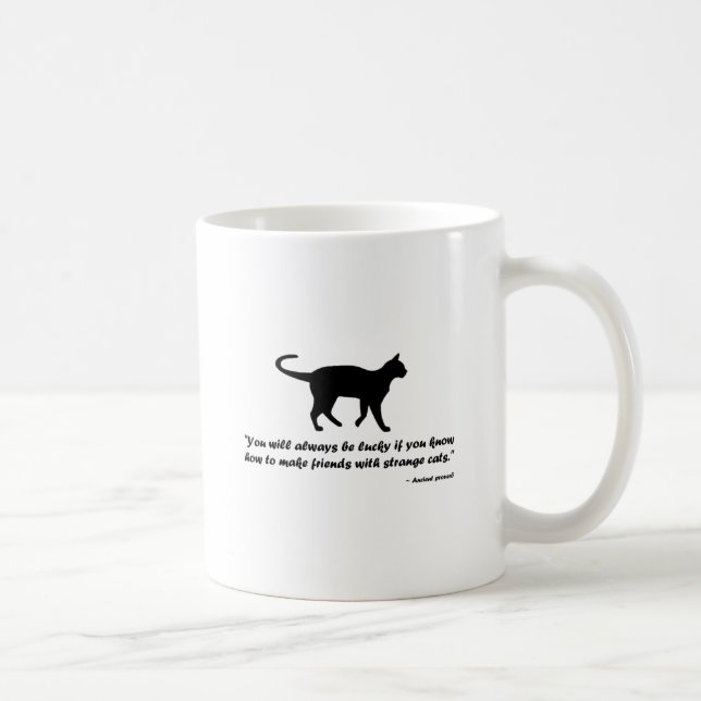 Taza De Café Antiguo Proverbio Gato (Derecha)